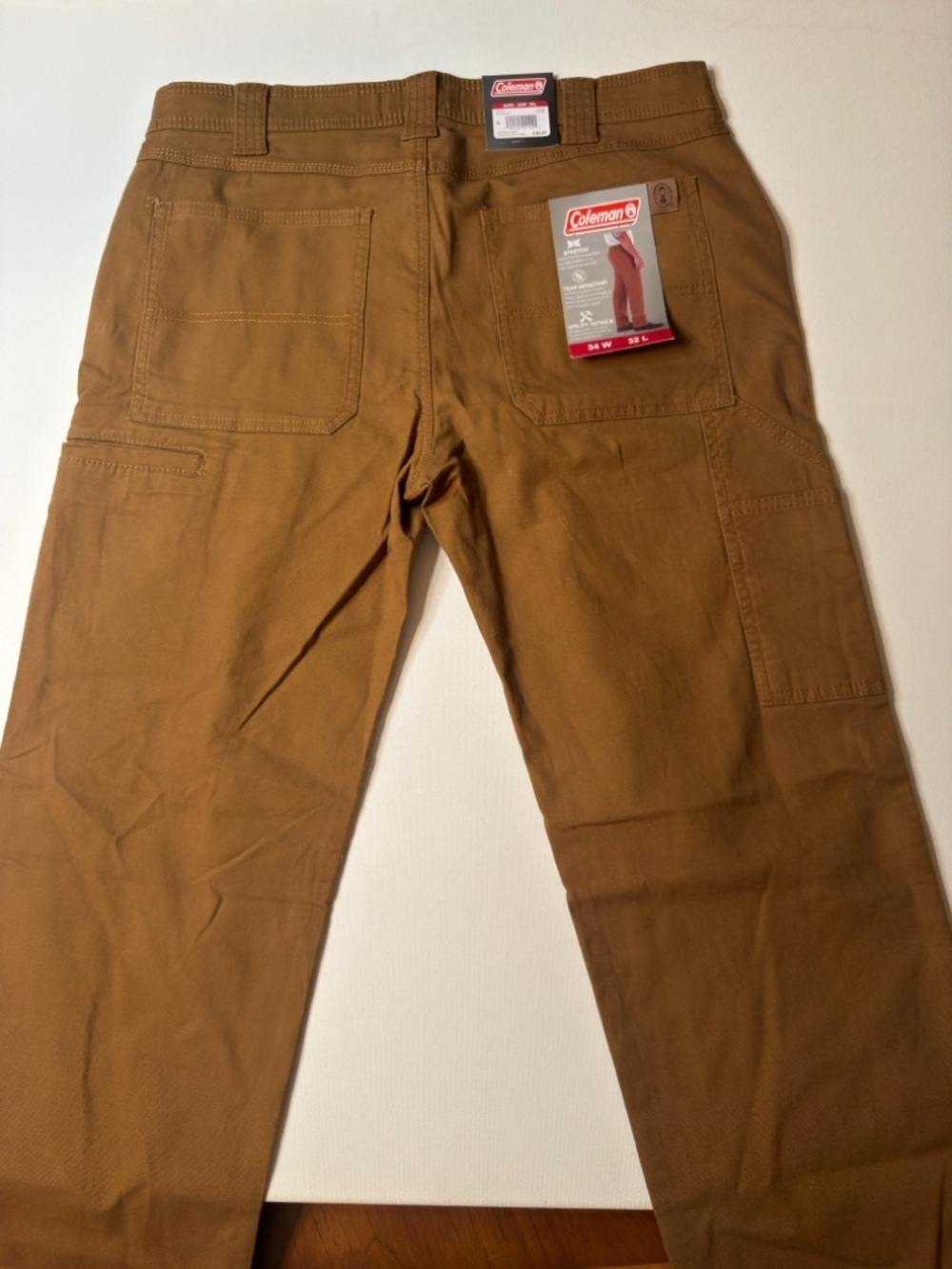 NWT Men's Coleman Cargo Pants Copper Utility Work Trousers Size 34x32 (KB5) - Picture 6 of 8